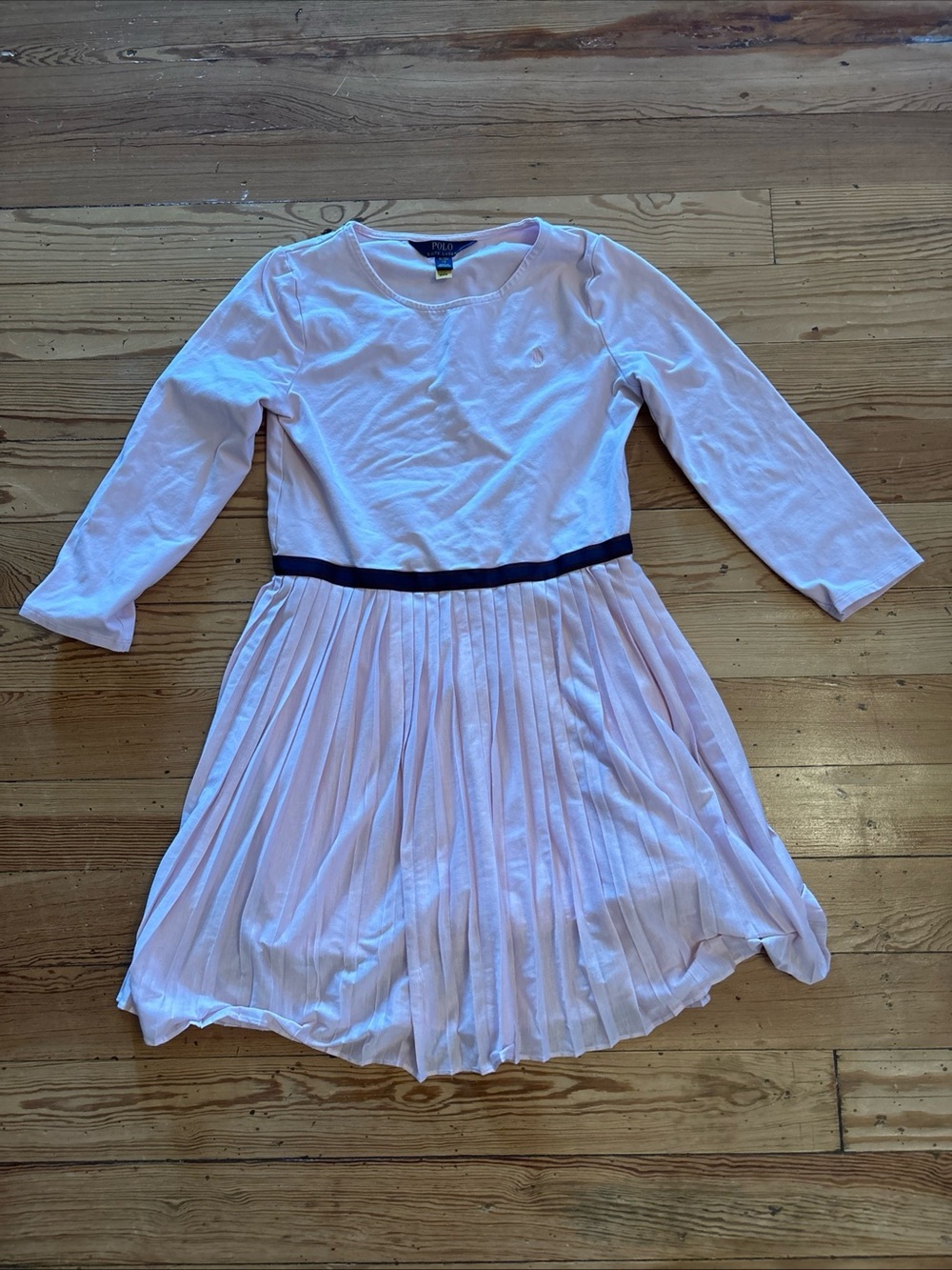 Polo Ralph Lauren Girls Pink Long Sleeve Dress - Size 16